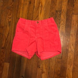 American Apparel Coral Pink Corduroy Shorts